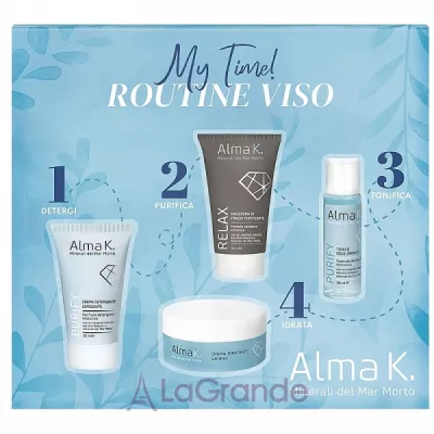 Alma K. My Time! Face Care Routine Kit      (cr/30 ml + ton/30 ml + cr/15 ml + mask/30 ml)