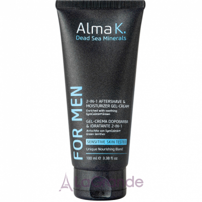 Alma K. For Men Dead Sea Minerals 2-In-1 Aftershave & Moisturizer Gel Cream  -  