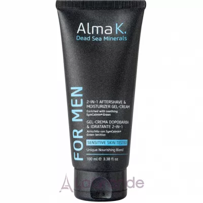 Alma K. For Men Dead Sea Minerals 2-In-1 Aftershave & Moisturizer Gel Cream  -  
