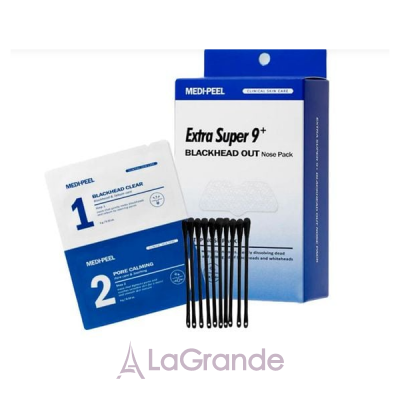 ֲ Medi-Peel Extra Super 9 Plus Blackhead Out Nose Pack       ( 1, 3   8 . +  2, 4   8 . +  10 .)