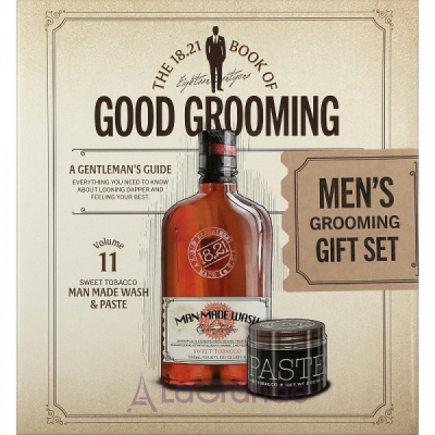 18.21 Man Made Book Of Good Grooming Gift Set Volume 11 Sweet Tobacco  (washl/532ml + h/pomade/56.7ml)