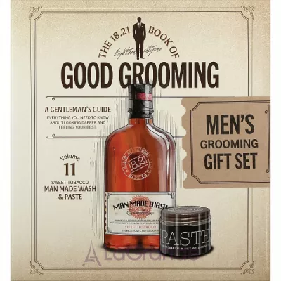 18.21 Man Made Book Of Good Grooming Gift Set Volume 11 Sweet Tobacco  (washl/532ml + h/pomade/56.7ml)