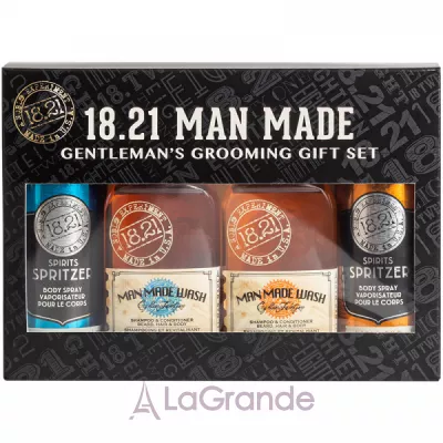 18.21 Man Made Gentleman's Grooming Gift Set Absolute Mahogany & Noble Oud    (4100ml)