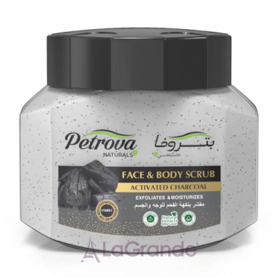 Petrova Naturals Face & Body Scrub Activated Charcoal      