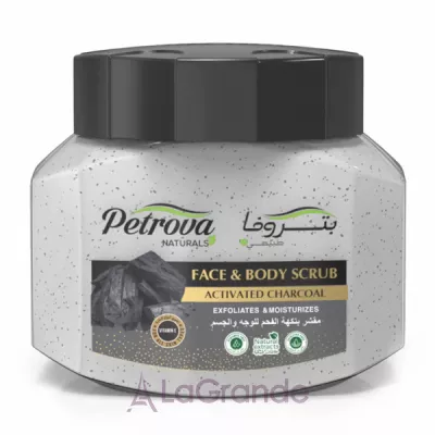 Petrova Naturals Face & Body Scrub Activated Charcoal      