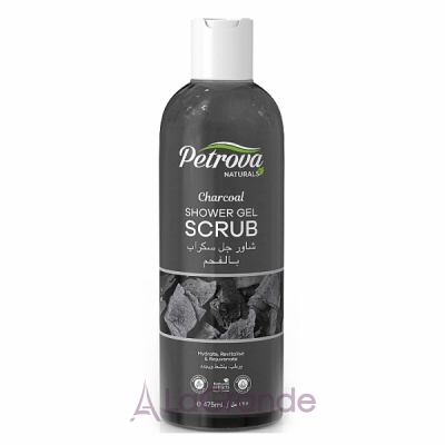 Petrova Naturals Charcoal Shower Gel Scrub -   