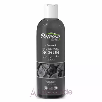 Petrova Naturals Charcoal Shower Gel Scrub -   
