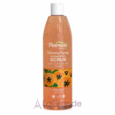 Petrova Naturals Whitening Papaya Shower Gel Scrub -   