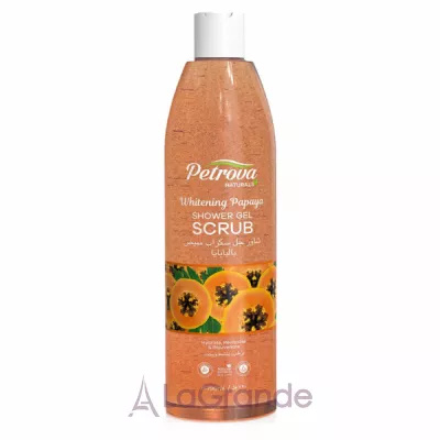Petrova Naturals Whitening Papaya Shower Gel Scrub -   