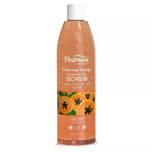 Petrova Naturals Whitening Papaya Shower Gel Scrub ����-����� ��� ���� 