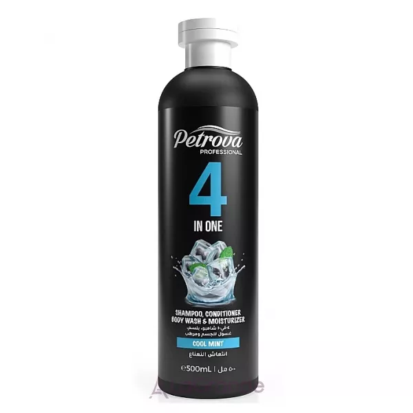 Petrova Professional 4in1 Shampoo, Conditioner Body Wash & Moisturizer Cool Mint ����-������� 4�1 
