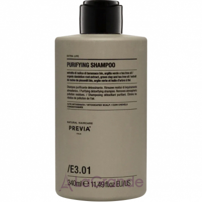 Previa Natural Haircare Extra Life E3.01 Purifying Shampoo  -