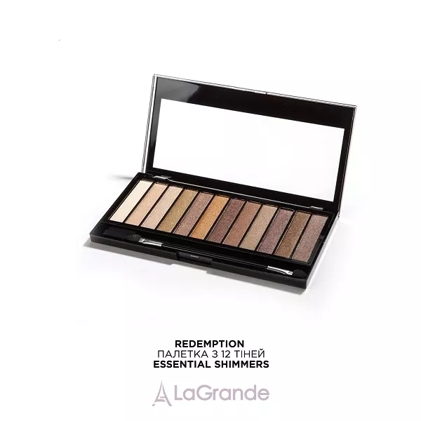 Makeup Revolution Redemption Eyeshadow Palette Essential Shimmers ������� �� 12 ����� ��� ���