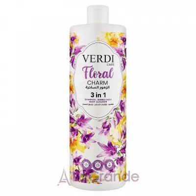 Verdi Care Floral Charm 3in1 Shampoo Bubble Bath Body Cleanser    31 