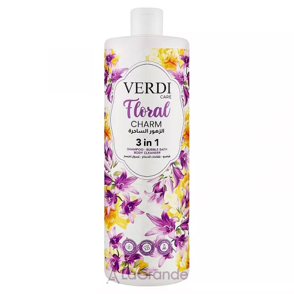 Verdi Care Floral Charm 3in1 Shampoo Bubble Bath Body Cleanser ���� ��� ���� 3�1 