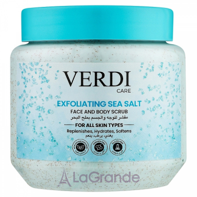 Verdi Care Exfolianting Sea Salt Face And Body Scrub      