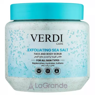 Verdi Care Exfolianting Sea Salt Face And Body Scrub      