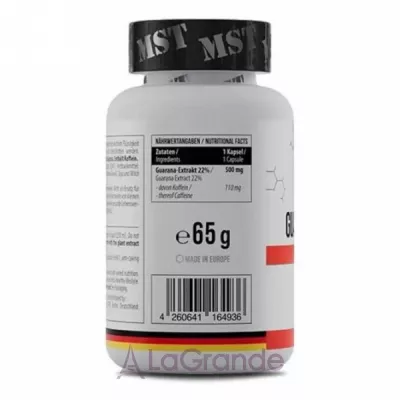 MST Guarana 22% Vegetarian 500 mg   