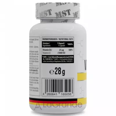 MST Vitamin D3 25 mcg (1000 IU) ³���� D3 MST 25 ��� (1000 ��) �'�� �������