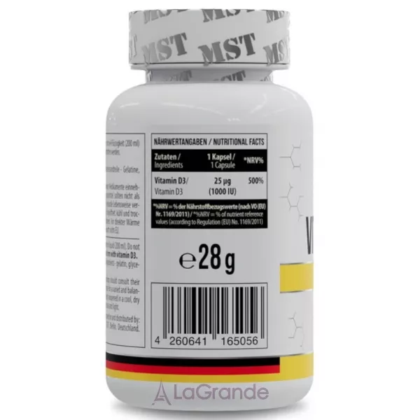 MST Vitamin D3 25 mcg (1000 IU) ³���� D3 MST 25 ��� (1000 ��) �'�� �������