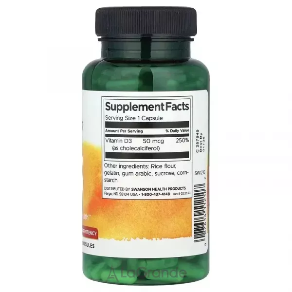 Swanson Vitamin D3 2000 IU ĳ������ ������� 