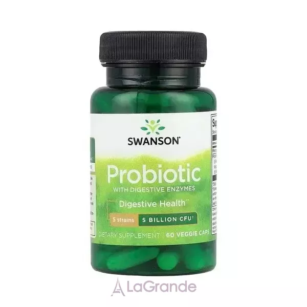 Swanson Probiotic with Digestive Enzymes 5 Billion CFU ĳ������ ������� 