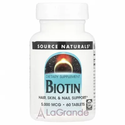 Source Naturals Biotin 5000 mcg   
