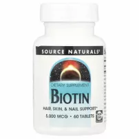 Source Naturals Biotin 5000 mcg ĳ������ ������� "������", 5000 ���