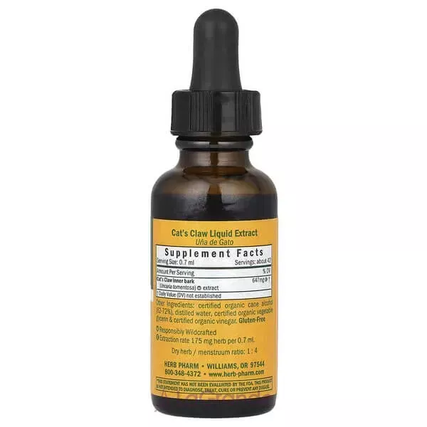 Herb Pharm Cat's Claw 647 mg ����������� ������� ��� ��������� ���������� 