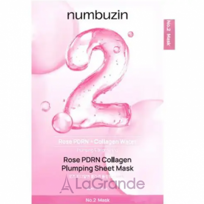 Numbuzin No.2 Rose PDRN Collagen Plumping Sheet Mask �������� ����� ��� ������ ���� � ����� PDRN � ����������