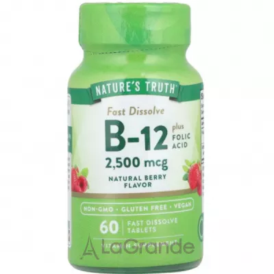 Nature's Truth Vitamin B-12 Folic Acid 2500 mcg Natural Berry ����������� ������� 