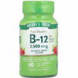 Nature's Truth Vitamin B-12 Folic Acid 2500 mcg Natural Berry 60pcs