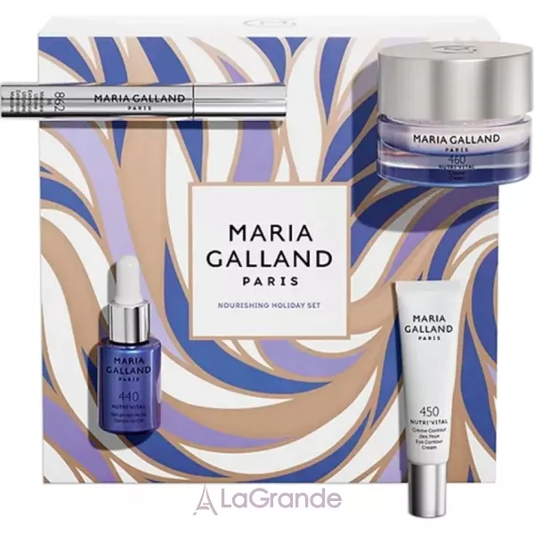 Maria Galland Paris Nourishing Holiday Set ����� (mascara/8ml + f/ser/15ml + eye/cr/15ml + f/cr/50ml)