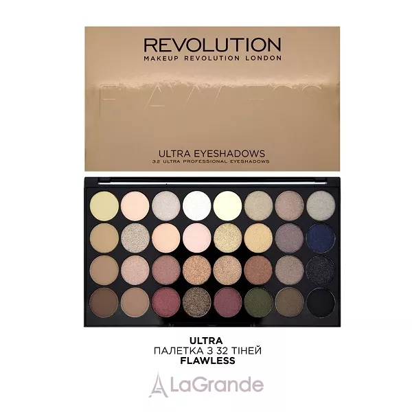 Makeup Revolution Ultra Eyeshadows Palette Flawless ������� ����� ��� ���, 32 �������