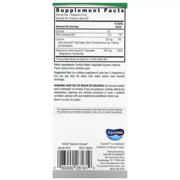 Nature's Answer Marine Based Magnesium 500 mg ĳ������ ������� 