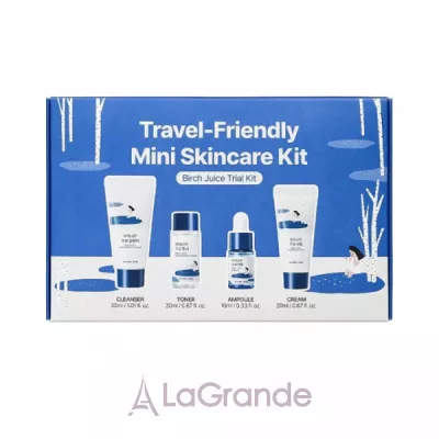 Round Lab Birch Juice Trial Kit ����� ������� � ��������� ����� (gel/30ml + toner/20ml + serum/10ml + cr/20ml)