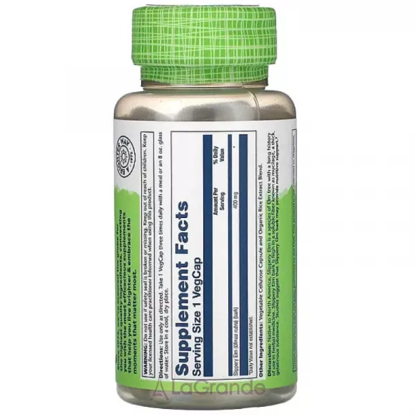 Solaray Slippery Elm 400 mg ����������� ������� 