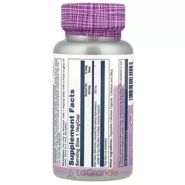 Solaray Bitter Melon Fruit Extract 10% 500 mg ����������� ������� 