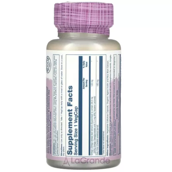 Solaray Ginkgo Biloba Extract One 120 mg ����������� ������� 
