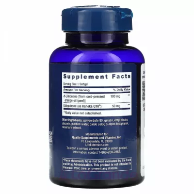 Life Extension Super-Absorbable CoQ10 (Ubiquinone) 50 mg with d-Limonene ĳ������ ������� 