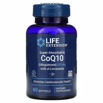 Life Extension Super-Absorbable CoQ10 (Ubiquinone) 50 mg with d-Limonene ĳ������ ������� "����������������� ������� Q10", 50 ��