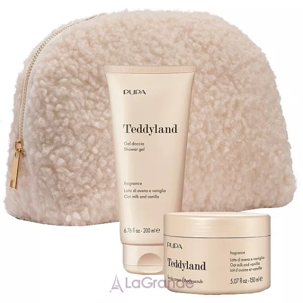 Pupa Teddyland Oat Milk And Vanilla ���� �³����� ������ � ������� (b/scrub/150ml + s/gel/200ml + bag)