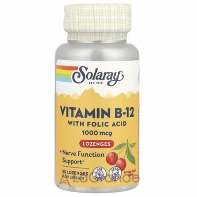 Solaray Vitamin B-12 1000 mcg ������� B-12 1000 ��� � ��������� ��� ������������ � ����������� �������� �����