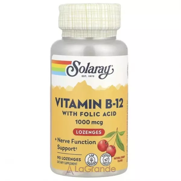 Solaray Vitamin B-12 1000 mcg ³���� B-12 1000 ��� � ��������� ��� �������������� � ����������� �������� �����