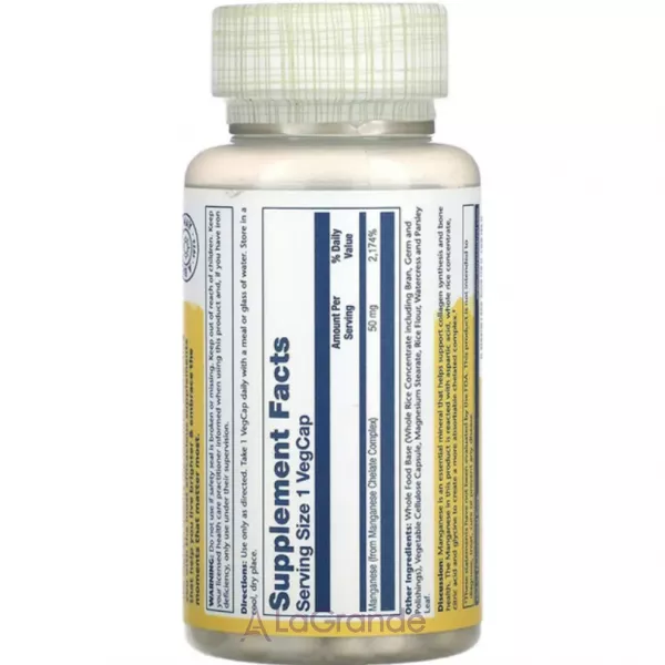 Solaray Manganese 50 mg ĳ������ ������� 