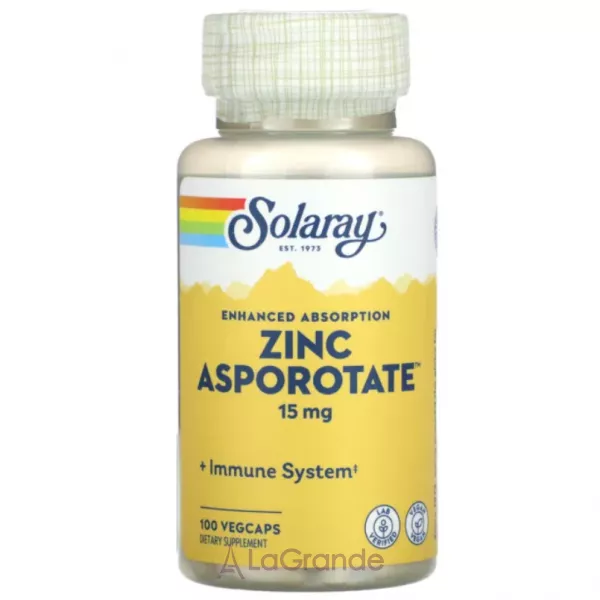 Solaray Zinc Asporotate 15 mg ĳ������ ������� 