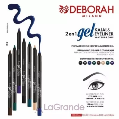Deborah 2in1 Gel Kayal & Eyeliner -  