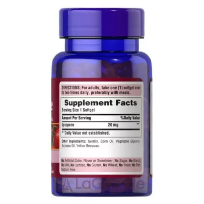 Puritan's Pride Lycopene 20 mg ĳ������ ������� 