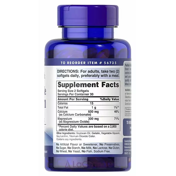 Puritan's Pride Absorbable Calcium Plus Magnesium ĳ������ ������� 