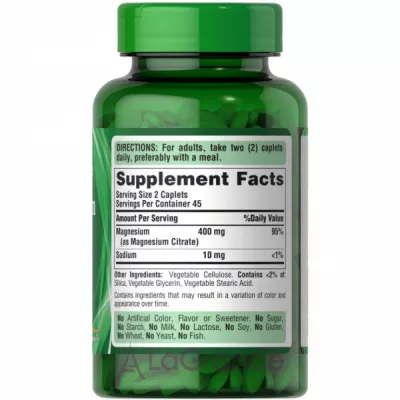Puritan's Pride Magnesium Citrate ĳ������ ������� 